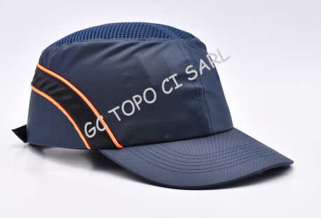 Casquette anti-heurt bleue nuit fluor N°CAH-F-BN
